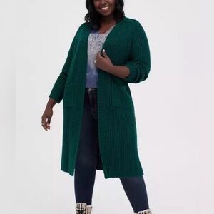 Torrid Green Chunky Cardigan